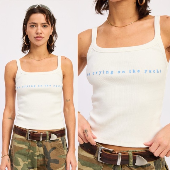 No Crying On The Yacht Tank Top - Picture 2 of 6